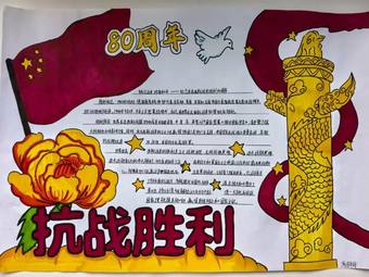抗战胜利铭记历史手抄报