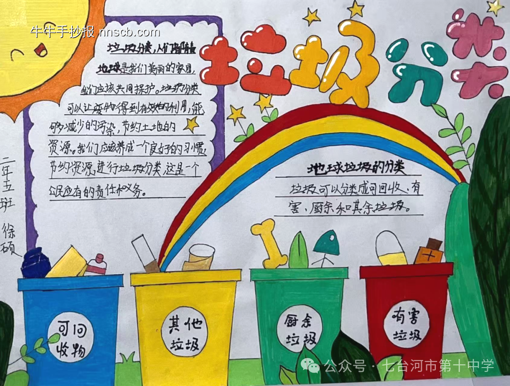 垃圾分类主题手抄报简单10张-第5张