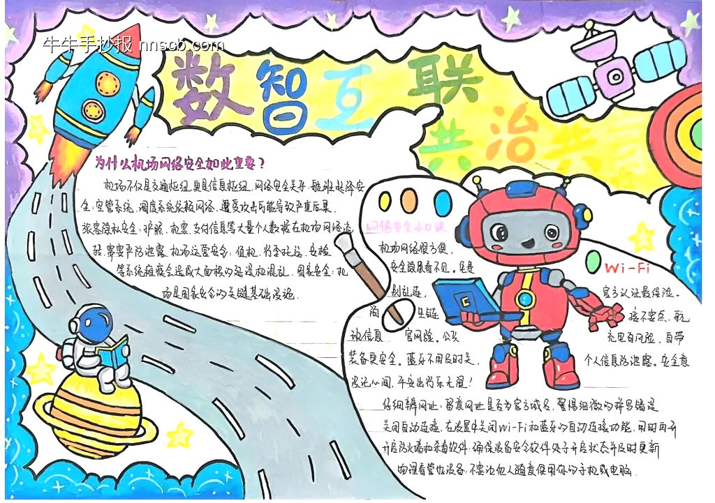 民航网络安全主题手抄报-第5张