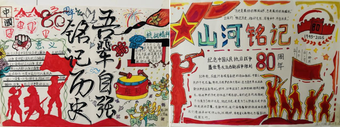 勿忘国耻，吾辈自强主题手抄报