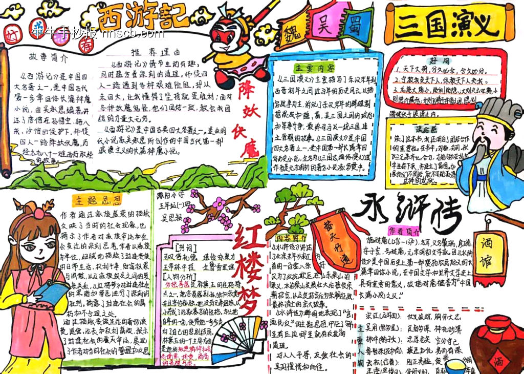 好书四大名著手抄报-第1张