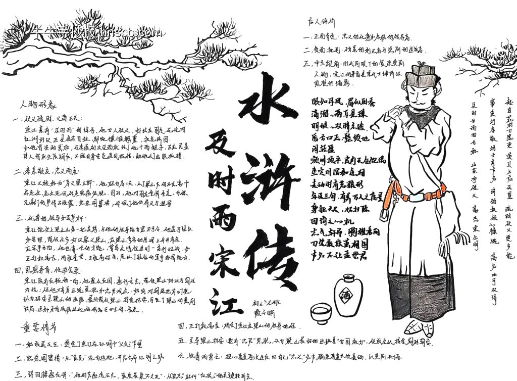 《水浒传》读书小报漂亮10张-第10张