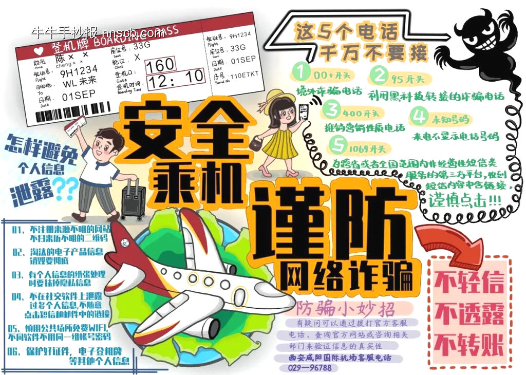 民航网络安全主题手抄报-第6张