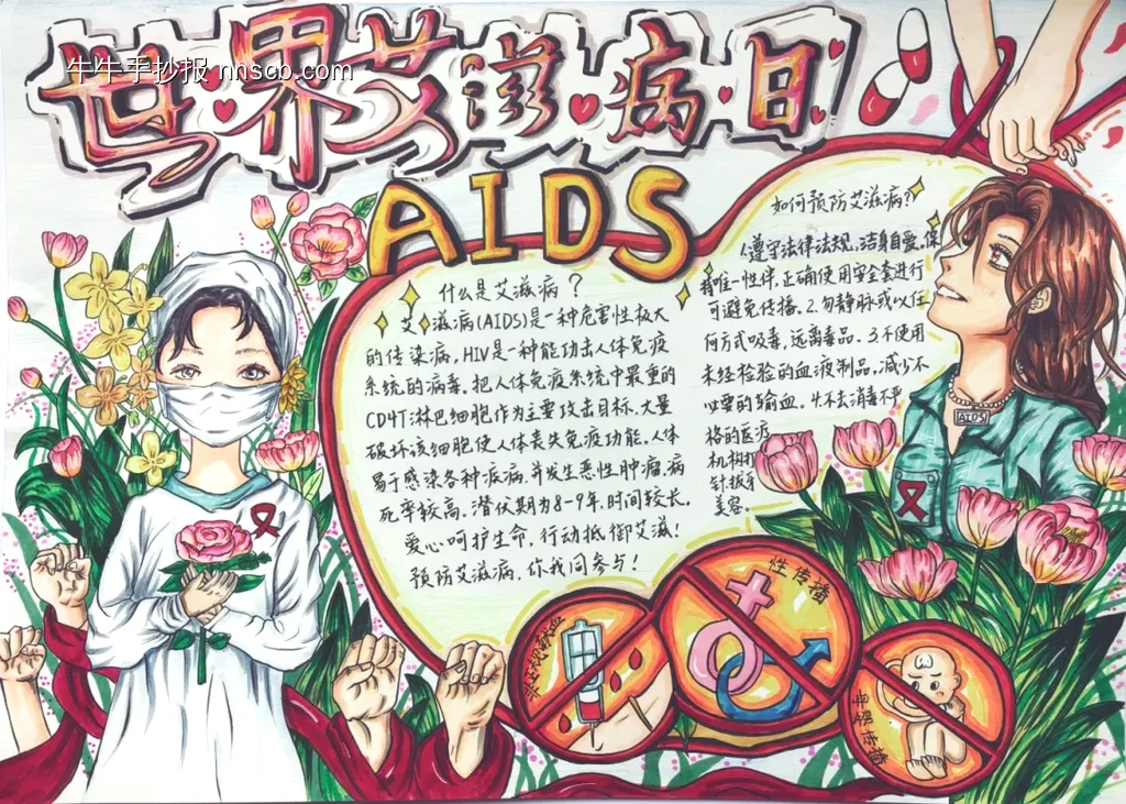 世界艾滋病日之如何预防艾滋病手抄报-第1张