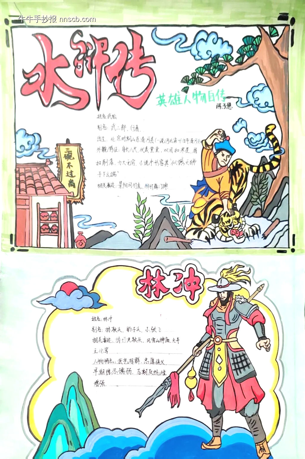 读名著“水浒传”主题手抄报-第5张