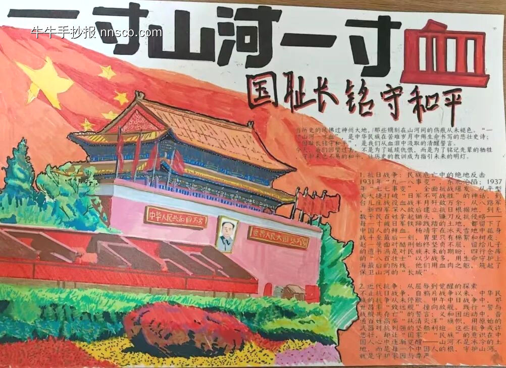 抗战胜利80周年主题手抄报-第1张