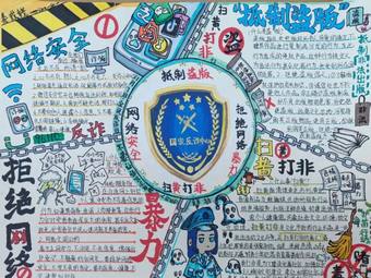 护苗助成长，网络安全很重要主题手抄报