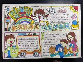 小学生文明礼仪伴我行主题手抄报漂亮7张