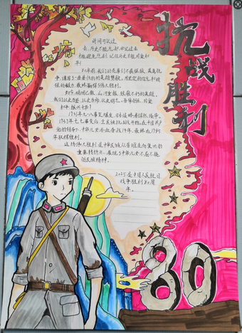 漂亮的抗战胜利80周年手抄报