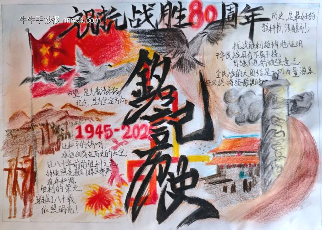 80周年反法西斯主题手抄报-第1张