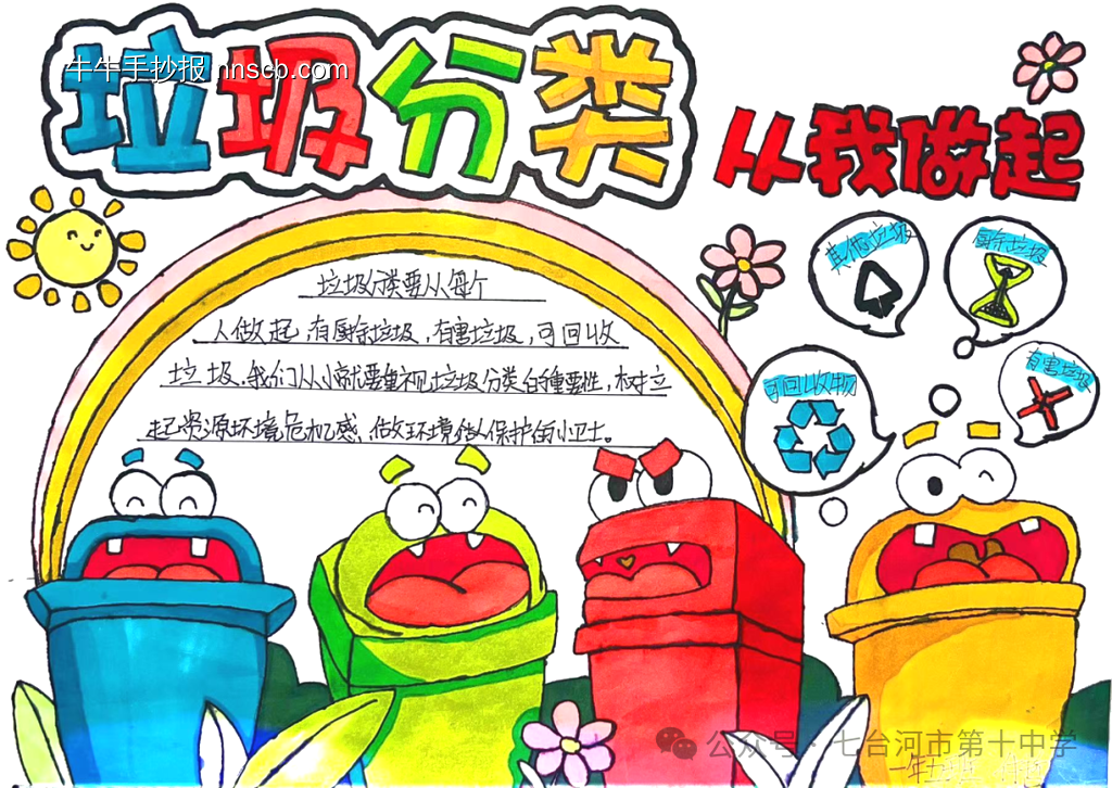 垃圾分类主题手抄报简单10张-第1张