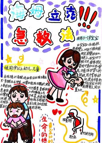 海姆立克急救法手抄报