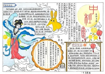 超漂亮的月满中秋一等奖手抄报6张