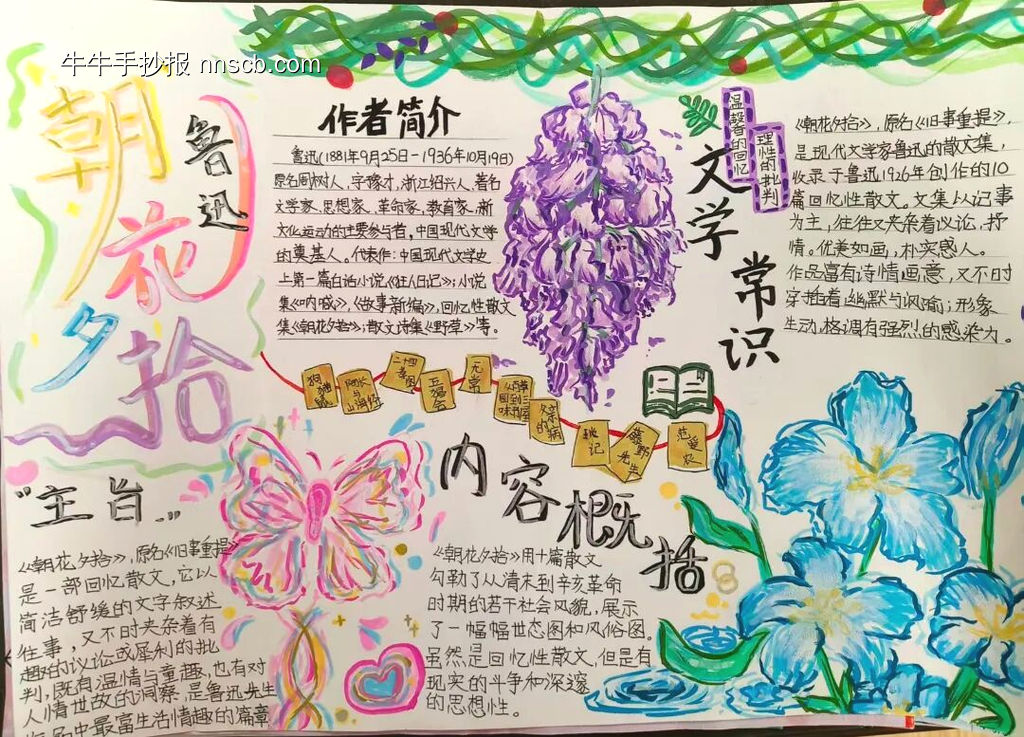 读经典好书”朝花夕拾“主题手抄报简单又好看10张-第6张