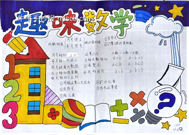 “数学之美”主题手抄报简单又漂亮5张-第5张