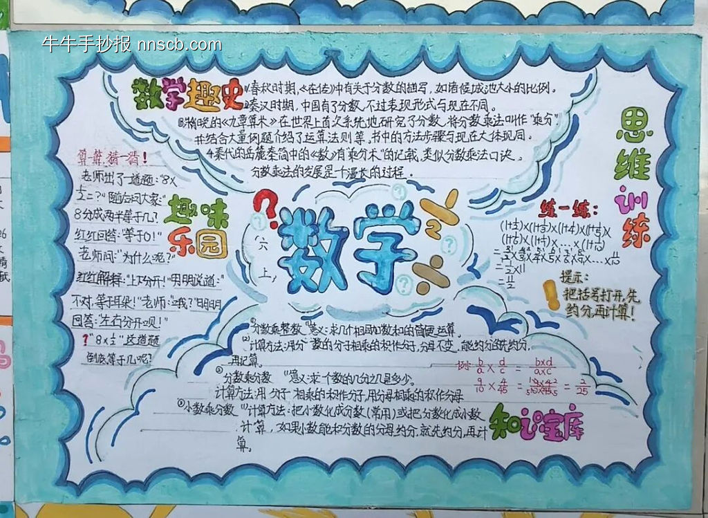 趣味数学小报精美3张-第1张