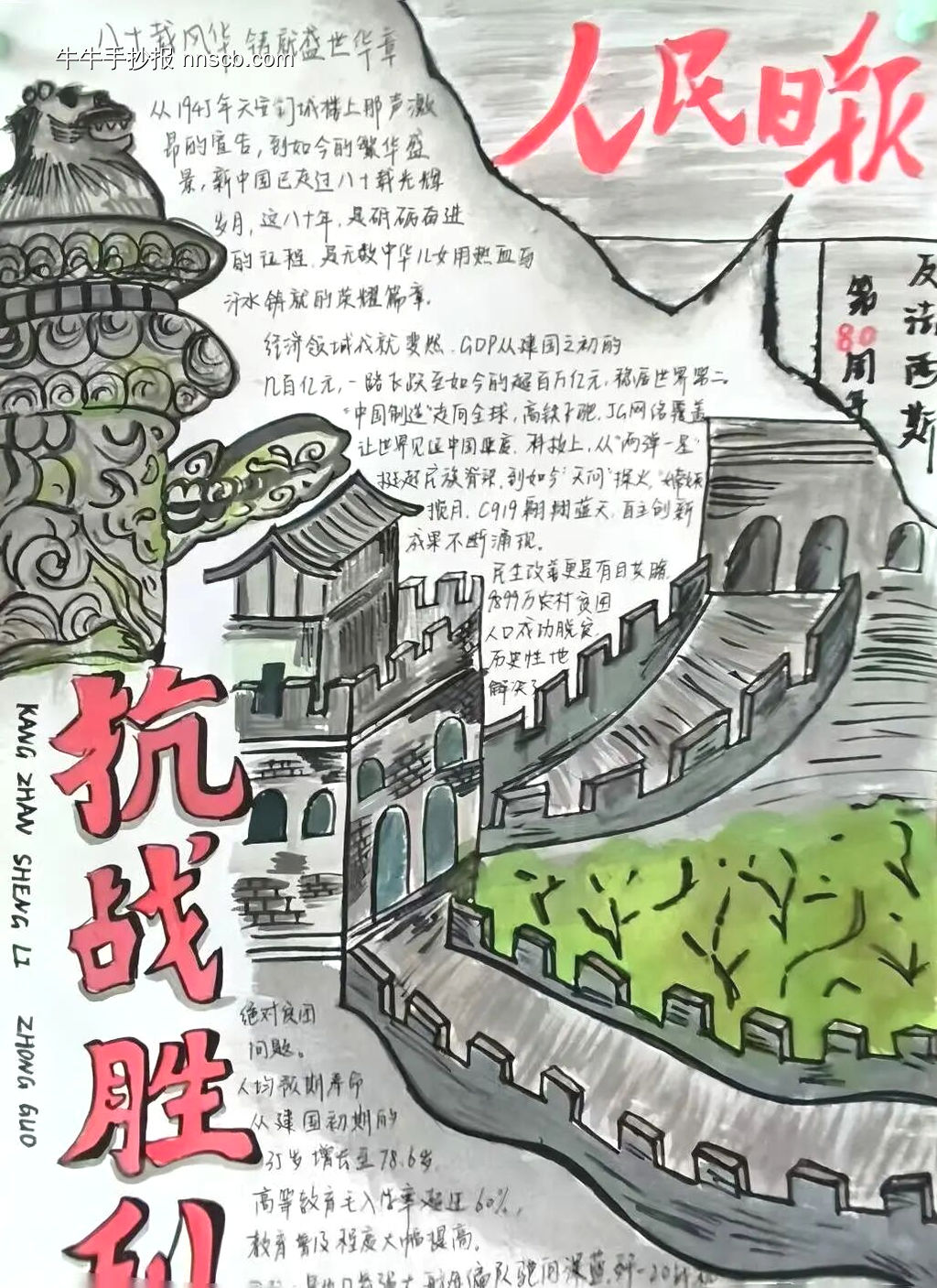 抗战胜利——革命英雄主题手抄报-第3张