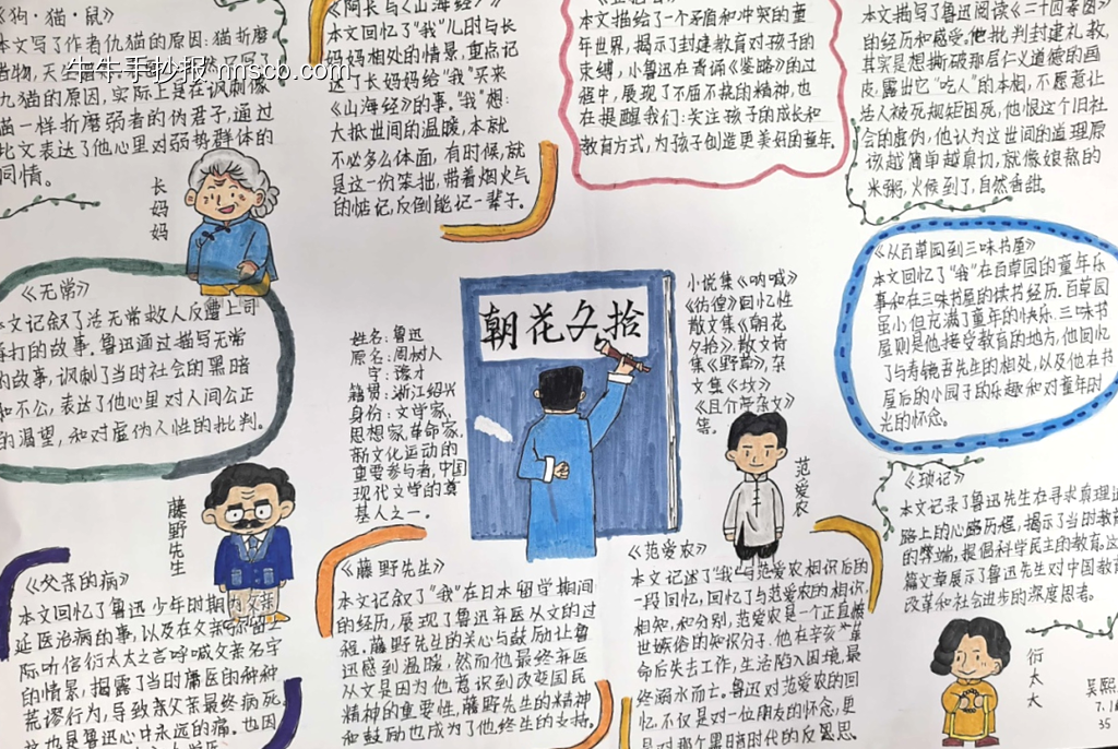 读经典好书”朝花夕拾“主题手抄报简单又好看10张-第9张