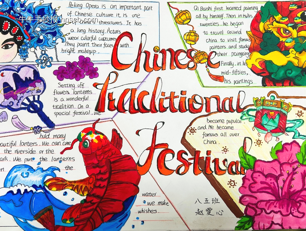 中国传统文化艺术主题英语手抄报-第1张