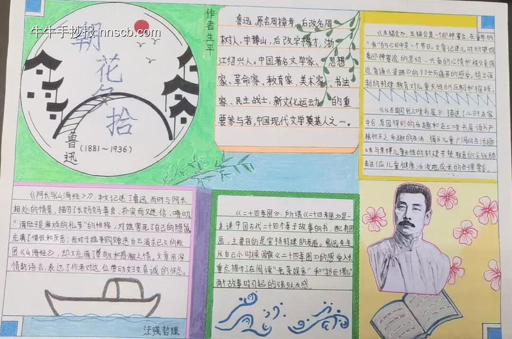 读经典好书”朝花夕拾“主题手抄报简单又好看10张-第7张
