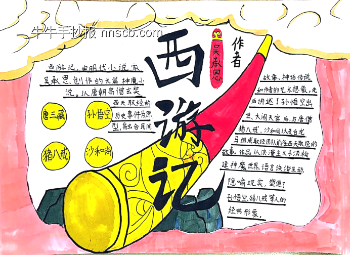 小学六年级必读书目手抄报-第5张