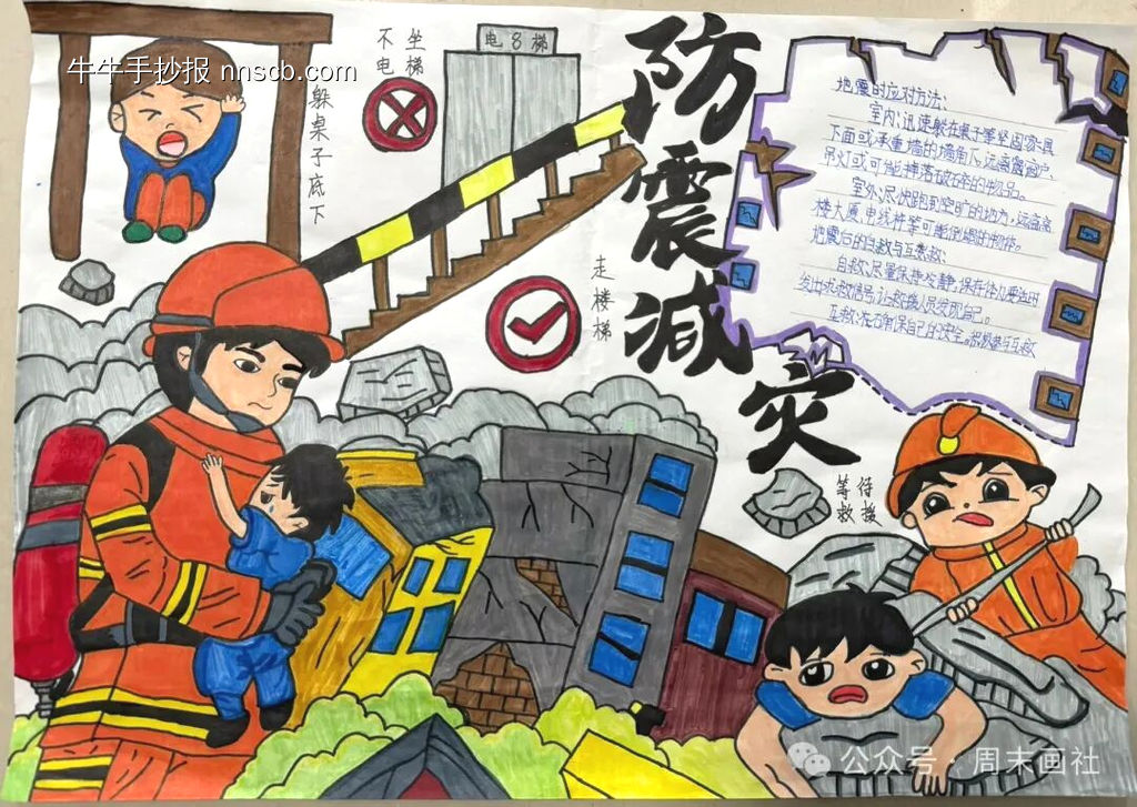精选4张“防震减灾”主题手抄报-第4张