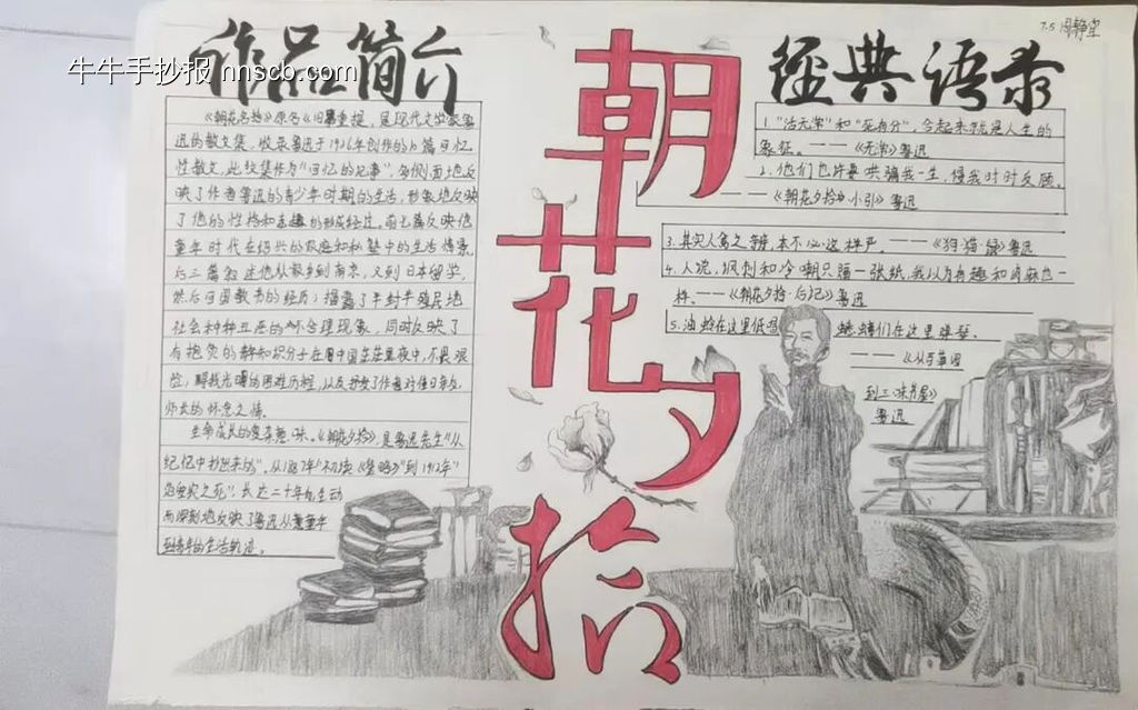 读经典好书”朝花夕拾“主题手抄报简单又好看10张-第8张