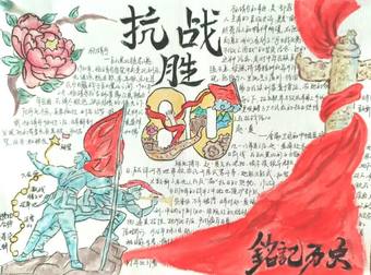 抗战胜利80周年主题手抄报简单又漂亮5张