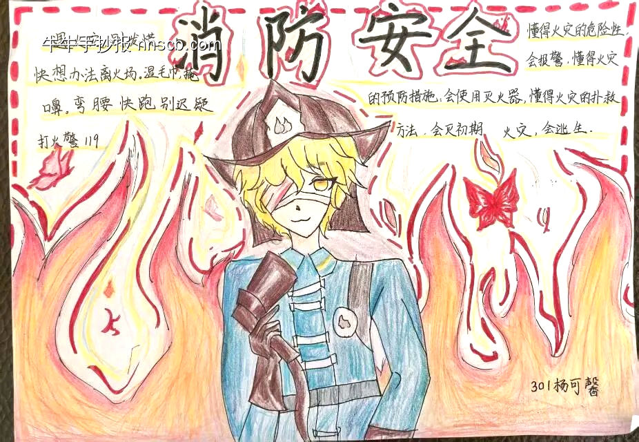 消防安全在心中主题手抄报简单又漂亮7张-第2张