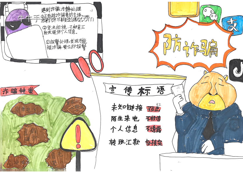 反诈防骗，你我童行主题-第3张