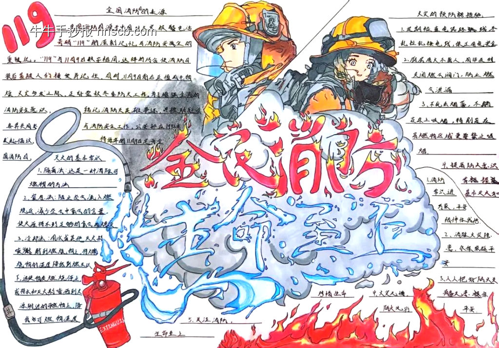 全民消防安全知识手抄报-第1张