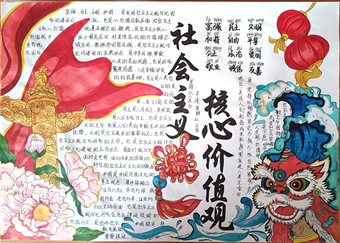 社会主题核心价值观主题手抄报精选1张