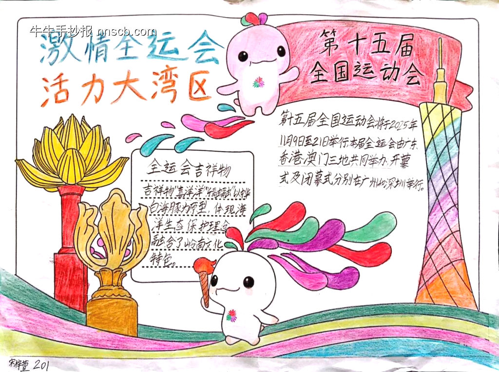 广州全运会主题手抄报-第3张