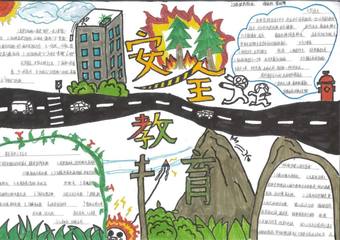 安全教育主题手抄报简单又好看2张