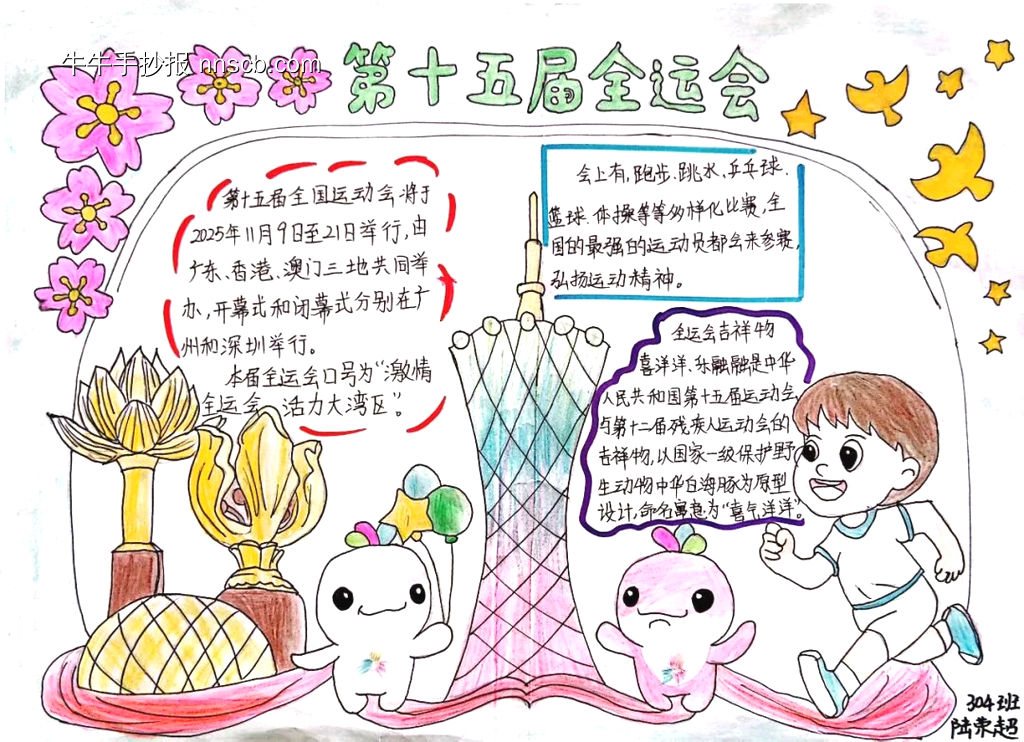 广州全运会主题手抄报-第4张