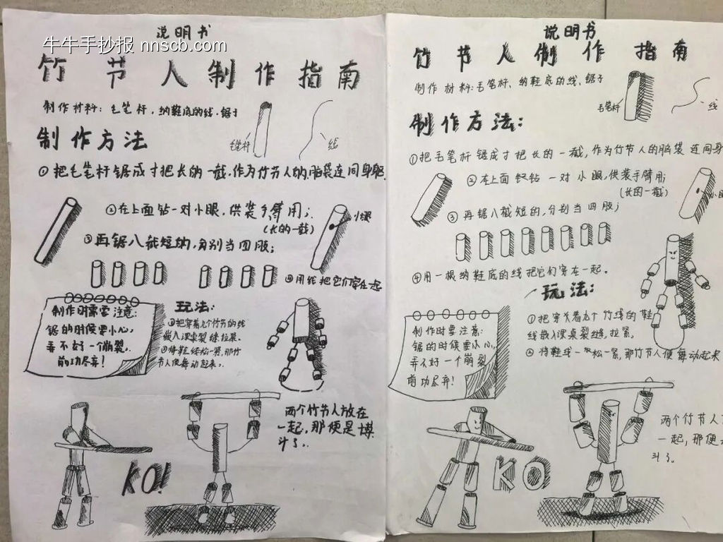 “竹节人”制作手抄报-第3张