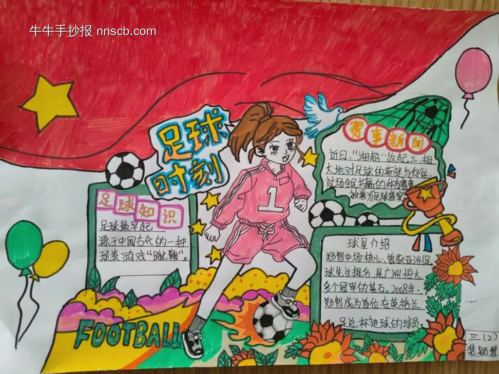 儿童校园足球赛的手抄报4长-第3张