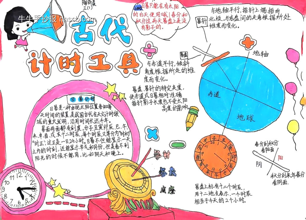 三年级小朋友我的一天手抄报9张-第9张