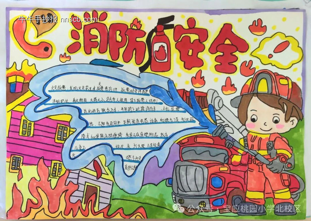 共建平安宝应主题手抄报-第1张