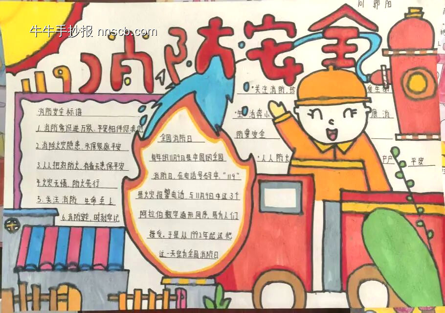 消防安全在心中主题手抄报简单又漂亮7张-第4张