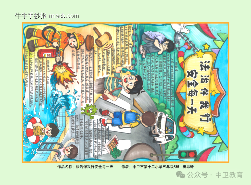 超漂亮的防溺水主题手抄报-第1张