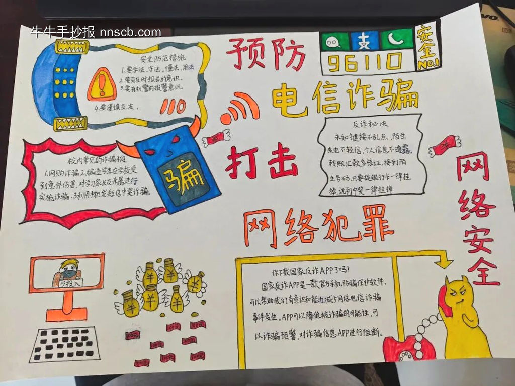 童眼识诈，护我成长手抄报-第3张