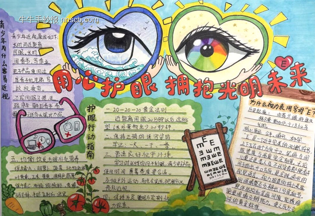 爱眼护眼拥抱未来手抄报-第3张