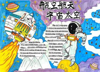 航空航天宇宙太空手抄报