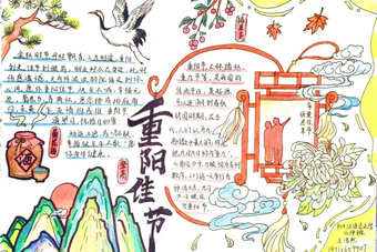 九九重阳节黑板报4张