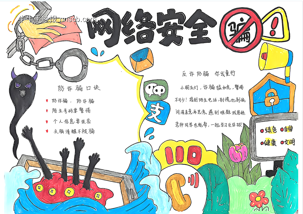 反诈防骗，你我童行主题-第2张