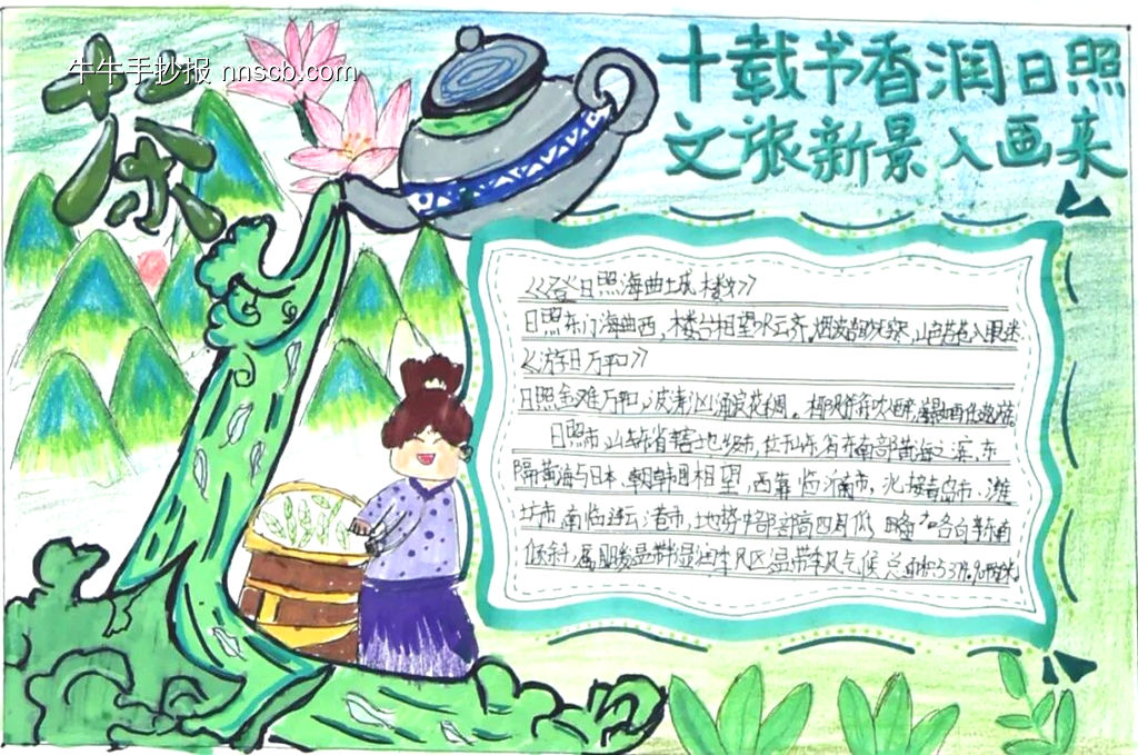 十载书香润日照，文旅新景入画来手抄报-第4张