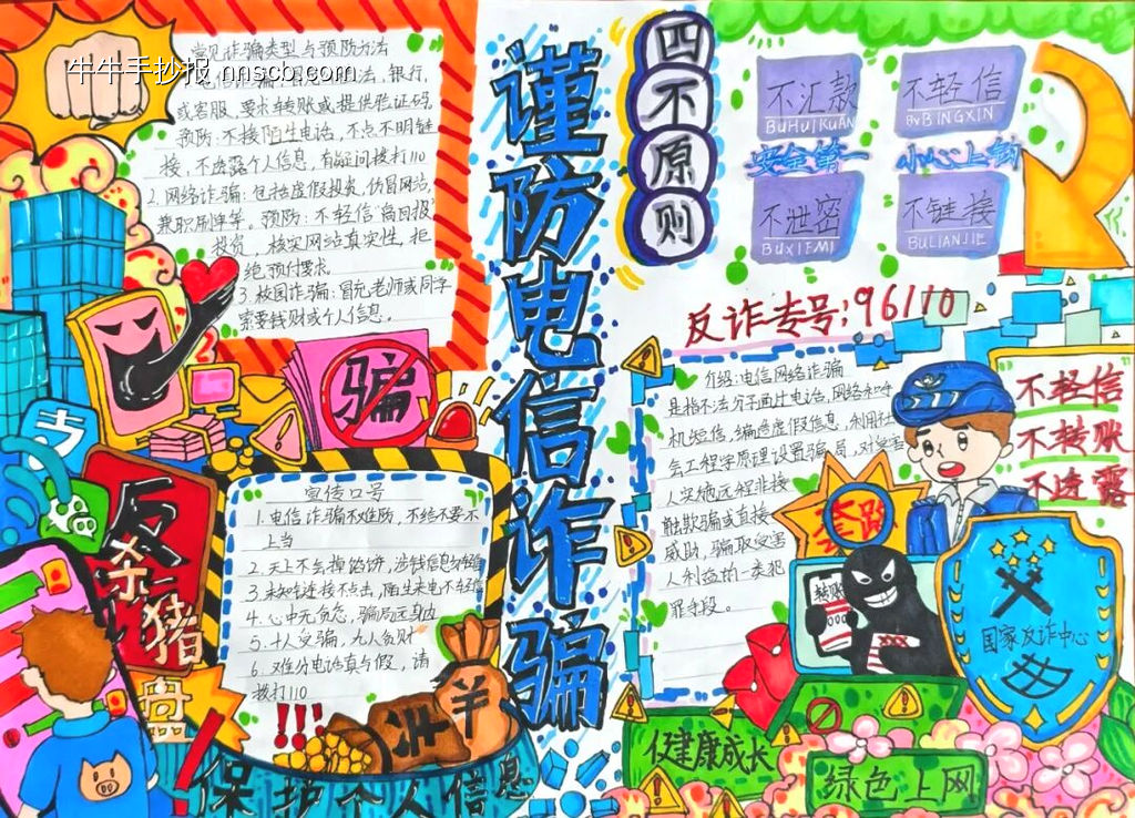 防诈防骗主题手抄报推荐4张-第2张