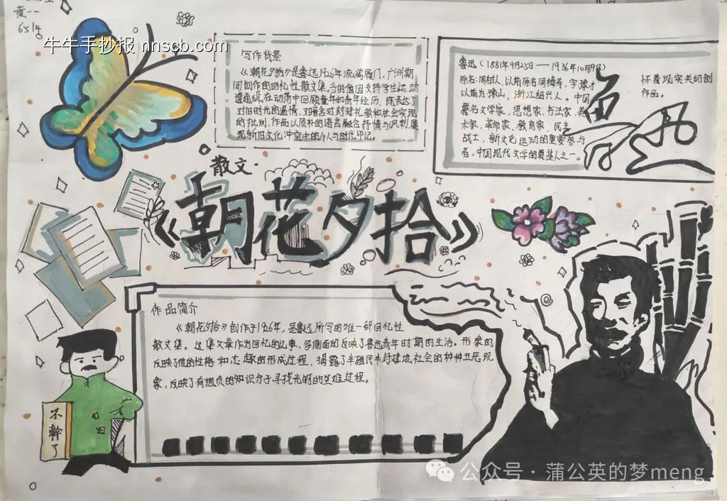 朝花夕拾主题手抄报简单又漂亮7张-第4张