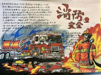 SOS消防安全教育手抄报